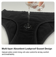 Culottes menstruelles réutilisables en coton Oeko-Tex pour femmes, avec dentelle, 4 couches absorbantes, anti-fuites, vente en gros OEM