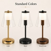 Lampe de table sans fil rechargeable 4000 mAh 3CCT à intensité variable tactile avec batterie externe USB pour chambre et appartement