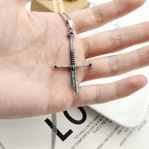 Collier pendentif en forme d'épée brisée d'Aragon, style européen américain, Lord Rings Nasier Holy Sword, chaîne unisexe, cadeau punk - Product Image 6