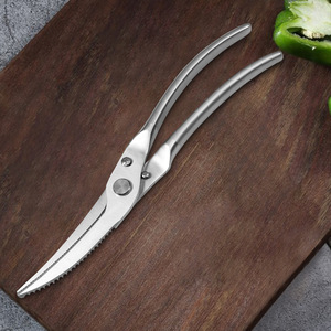 Stainless Steel <b>Kitchen</b> <b>Scissors</b> Straight Head Non Slip Home Use Multi Functional Fish Scale Scraper - Product Image 2