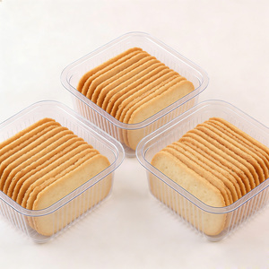 Квадратные полупрозрачные одноразовые лотки из ПП/ПЭТ для пищевых продуктов, для выпечки, розничной торговли, торговых центров, для лунных пряников и печенья, 8.8x8.8x3.8см - Product Image 4