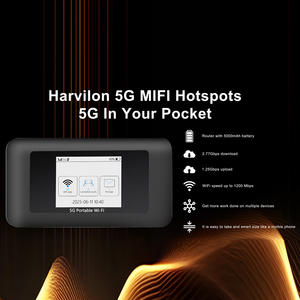 Routeur WiFi 6 double bande Karbor MF511 Pocket 5G Hotspot avec emplacement pour carte SIM, écran LCD 2,4 pouces, USB Type-C, 1750 Mbps LAN, WPS pour SOHO - Product Image 3