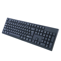 Clavier USB filaire ergonomique à 104 touches, design fin, taille standard pour ordinateur portable/PC