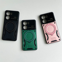 Funda con Anillo Magnético Multiángulo Ajustable, Carcasa Mate Antihuellas para Xiaomi 17T/17T Pro/Poco C81/17