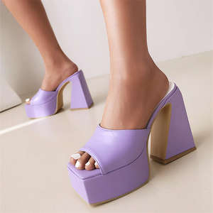 2024 conception de fabricant personnalisée à bout ouvert femmes Sexy fête talons plate-forme grosses sandales à talons hauts avec semelle intérieure en PU - Product Image 3