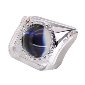 2.5 Inch Slanted U Shape Integrated <b>Light</b> <b>Cover</b> With Led Angel Eye Daytime Running <b>Light</b> Trim For Car Lighting Decoration - Product Image 2