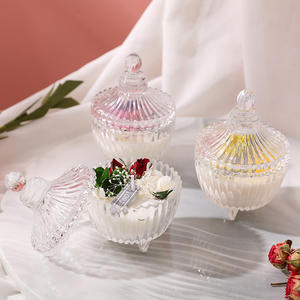 Set de Velas de Flores Preservadas para Compradores Transfronterizos, Cera de Soja, Venta al por Mayor, Suministro de Regalos para San Valentín y Navidad - Product Image 1