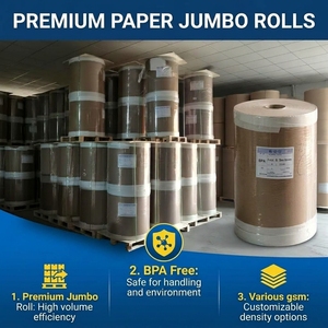 ม้วนกระดาษจัมโบ้คุณภาพสูงขนาด 400 มม.-790 มม. สำหรับเครื่องบันทึกเงินสด - Product Image 1