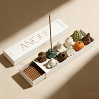 Boîte Cadeau Vide en Carton pour Brûleur d'Encens, Emballage Personnalisé de Luxe pour Bâtonnets d'Encens, Vente en Gros