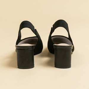 European and American Princess Shoes Knitted Solid Color Bag Back Trip Strap Fashion Pointed Head Shallow Mouth Side Empty Daily - Product Image 4