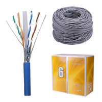 Câble Ethernet LAN CAT6 UTP 3 paires 4 paires 23AWG 0,5 mm CCAB solide 8 conducteurs gaine PVC 305 m Communication