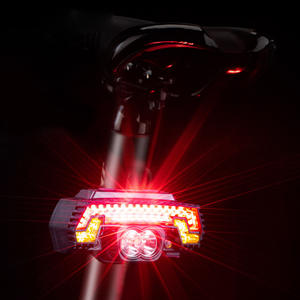 Phare de vélo intelligent à détection de mouvement, étanche IPX5, LED, 4 modes, portable, haute puissance, avec batterie USB, noir et marron - Product Image 2