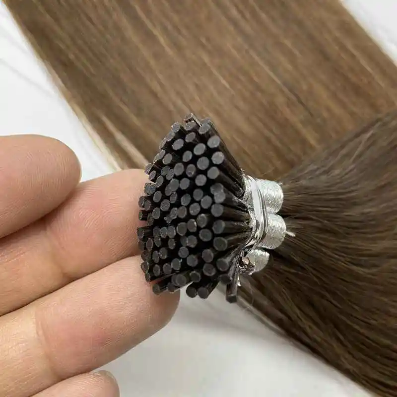 Extension de cheveux humains Remy à cuticules alignées 100% pré-collées, kératine pré-collée, russe esclave à pointe plate