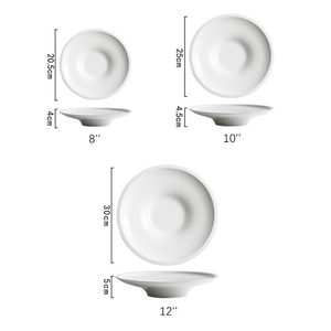 Nueva vajilla blanca, ensalada de frutas Irregular francesa, bistec, postre, bandeja para servir, plato cargador, platos, fiesta, restaurante, vajilla - Product Image 2