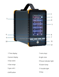 Portable 16-in-1 Multi-Gas Analyzer Touch LCD Screen <strong>Measures</strong> Combustible Gas H2S CO <strong>O2</strong> Industrial Gases Built-in Pump Wireless - Product Image 4