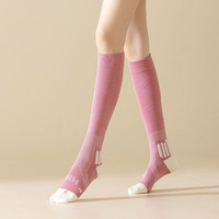 Nouvelles chaussettes de compression tricotées pour femmes automne/hiver, vente en gros ODM, pour fitness, golf, tennis et chaussettes en polyester