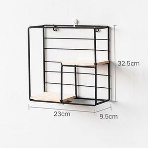 Étagère murale pliable et détachable en métal et <span class=keywords><strong>bois</strong></span>, design classique et moderne pour salon, prix abordable - Product Image 4