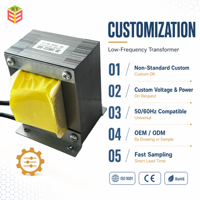 Transformateur monophasé basse fréquence EI114 220VA, 230V 50Hz13V~243V, support en fil d'aluminium, transformateur de puissance industriel
