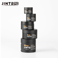 Vente en gros de pots cosmétiques en PETG noir mat de 1 oz, 2 oz, 4 oz, 5 oz, 6 oz, 8 oz, 100 ml, pour beurre corporel, gommage, contenants en plastique
