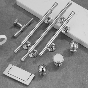 EC 8858 고급 주방 캐비닛 및 욕실 서랍 T 바 황동 크롬 손잡이 손잡이 손잡이 - Product Image 4