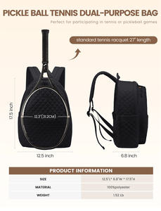 Sac de sport de plein air Pickleball Sac de raquette de tennis matelassé Sac à dos Sacs de tennis pour femmes hommes - Product Image 3