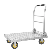 200kg/300kg/500kg chariots de camion à main à plat durables en métal chariot à plate-forme pliable silencieux pour le transport