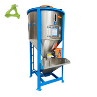Mélangeur vertical de grande capacité en acier inoxydable, mélangeur à spirale en plastique, mélangeur vertical à alimentation par lots de 500 kg, machine à mélanger les granulés plastiques