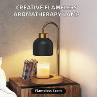 Lampe chauffe-bougie électrique avec minuterie, variateur d'intensité, hauteur réglable, pour pot en métal, pour la fonte de cire, cadeaux d'anniversaire, de pendaison de crémaillère, de fêtes, pour femmes et mamans