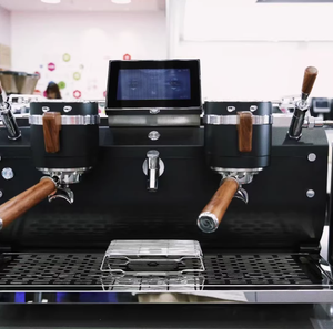 Máquina de Espresso Comercial Eléctrica Semiautomática Profesional de Dos Grupos, Carcasa de Acero Inoxidable, 9 Bares de Presión, para Hotel - Product Image 5