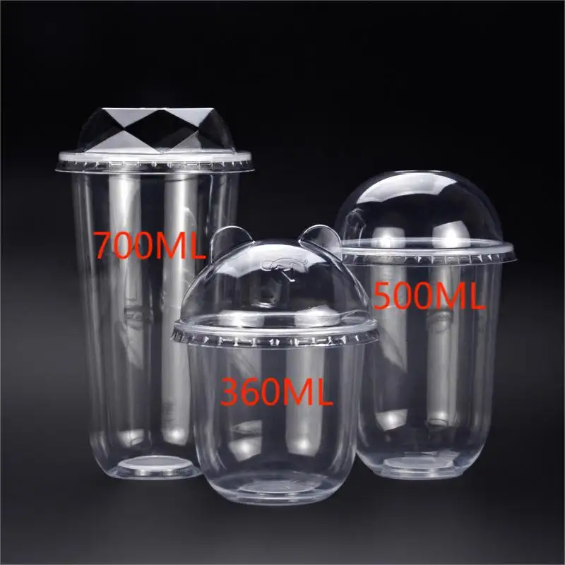 200ml 22oz biodegradable snack drink cup to go disposable portion juice plastic cup round bottom plastic cup with lid