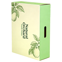 Boîte en carton ondulé avec couvercle, boîte d'emballage personnalisée pour fruits, boîte à fenêtre personnalisée pour festivals, boîte en papier imprimée, vente en gros de boîtes vides
