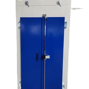Temperature adjustable industrial drying oven with trolley