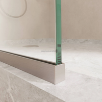 Portes de douche fixes en verre trempé modernes OEM ODM 10 mm sans cadre pour villas et hôtels, cloisons de salle de bain faciles à nettoyer, garantie à vie