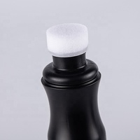 Conteneur de peinture HDPE noir 100 ml avec logo personnalisé, faible MOQ, flacons vides en plastique souple avec embout éponge pour marqueurs, encres, perruques, masques faciaux