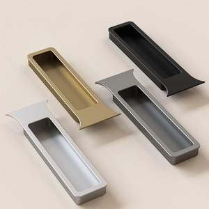 Butt-Mounted Fish Tail Recessed Pull Groove Concealed Handle for Wardrobes Cabinets Drawers Shoe Cabinets - Product Image 4