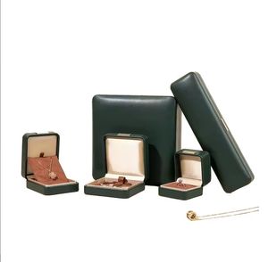 Boîtes de rangement pour bijoux en cuir PU blanc de luxe personnalisées, organisateur de bagues, pendentifs, colliers, bracelets et emballage de coffret cadeau - Product Image 1