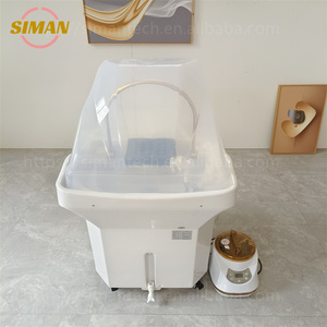Siman basso prezzo Beauty Moving Head Spa attrezzature Shampoo lavabo <span class=keywords><strong>parrucchiere</strong></span> mobili per parrucchieri uso con poggiatesta in Silicone - Product Image 5