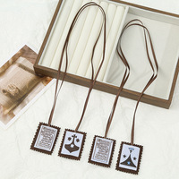 Scapulaires religieux catholiques, pendentif, cordon marron, accessoires vestimentaires, vêtement sacré, vente en gros