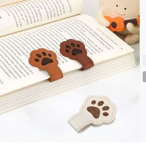 Wholesale PU Leather Cute Magnetic <b>Bookmark</b> for Textbooks Concise Fashion Notebook Clip Magnet cat <b>Bookmark</b> Gift for Read Lovers - Product Image 2