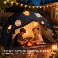 Tente de lit galaxie spatiale pour enfants, avec 9 planètes, facile à installer, tente intérieure pour garçons et filles