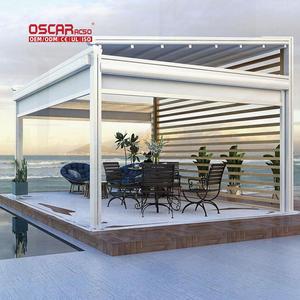 Auvent rétractable personnalisé pour terrasse extérieure avec voile en <span class=keywords><strong>PVC</strong></span> et structure en aluminium pour jardin, patio, balcon - Product Image 1
