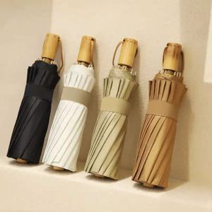 Parapluies pliants manuels robustes et durables à 16 baleines, résistants au vent, avec squelette renforcé, pour cadeaux d'affaires publicitaires, résistants aux intempéries - Product Image 1
