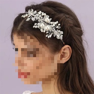 Nouveau serre-tête fait main en perles, accessoires capillaires raffinés pour l'été, ensemble de coiffure de mariée en alliage et métal pour femmes - Product Image 3