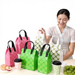 Sac isotherme non-tissé pour emporter, réutilisable, pour café, lait, thé, dîner, fruits de mer frais, et aliments chauds ou froids - Product Image 1