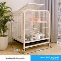 Grande cage pour chat en fer avec design moderne, villa pour chat à plusieurs étages, toilette et espace libre, respirante et facile à installer