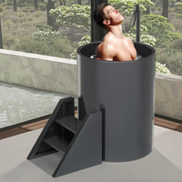 ICEGALAX Acier inoxydable Baignoire Spa Extérieure Froide Plongée Baignoire Spa Chaude Baignoire Glacée