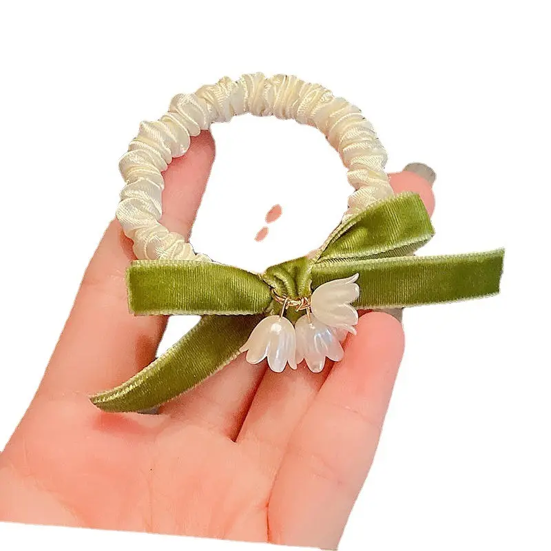 Vadi çiçek saç yüzük INS kore zambak yüksek elastik kravat saç halat tatlı yay düğüm saç aksesuarları toptan