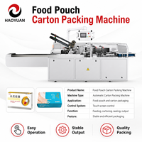Machine d'emballage de sachets alimentaires et de cartons Haoyuan HY-ZH-120 innovante, haute performance, à économie de main-d'œuvre, pilotée par capteur avancé