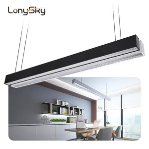 Linkable Indoor Suspended Modern Lighting Surface Mount Led Linear Light Aluminum With Grille