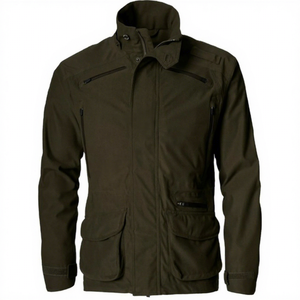 Veste de chasse pour homme imperméable, respirante, en toile de coton 100 %, multi-poches, pour le camping en plein air en hiver - Product Image 1